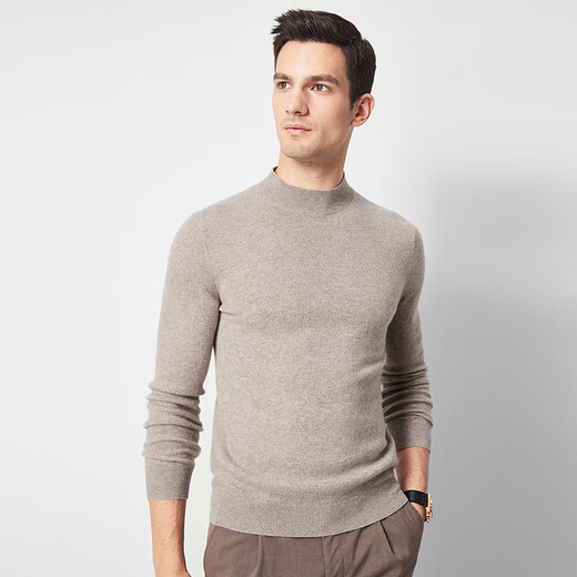 Shanshan woolen sweater half turtleneck thickened woolen sweater containing cashmere warm and comfortable men's autumn and winter skin-friendly soft bottoming shirt