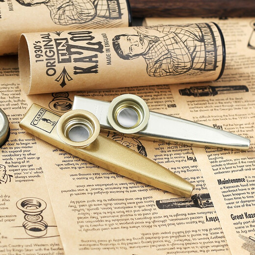 CLARKE original imported Kazoo Kazoo metal khaki niche musical instruments simple and easy to learn [painted style] black trumpet + good gift