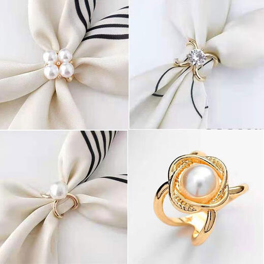 Mays Will scarf buckle multifunctional high-end scarf buckle belt windbreaker buckle versatile professional clothing large size gold