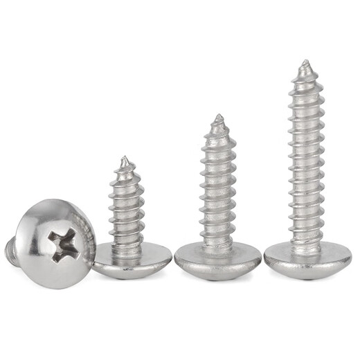 Jinggong 316 stainless steel large flat head self-tapping screw long wood screw cross slot mushroom head screw M3M4M5M6 6*80 2 pieces