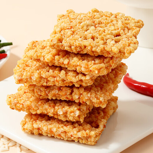 味滋源 糯米锅巴500g盒装香辣味独立包装小零食安徽特产怀旧小吃