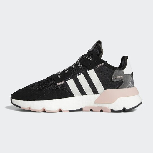 阿迪达斯 （adidas）新款三叶草跑步鞋女鞋夏季减震网面透气轻便运动休闲鞋H01737 FV3880黑色蛇纹 36.5
