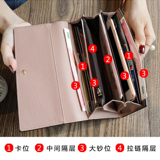 Kuqidaishu Frauen Brieftasche 2024 Neues modisches Brieftasche Langes Nischendesign einfach