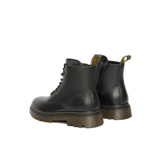 Belle mode de loisirs à la mode des bottes de loisirs masculines confortables Bottes courtes de vache confortable bottes Martin A1694DD4 Black-Furry 40 (250 mm)