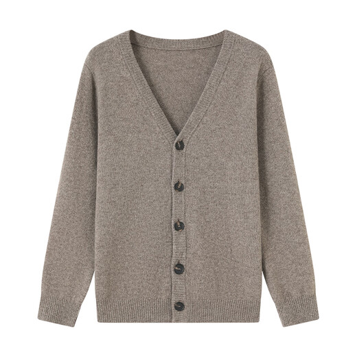 SHOKAY business commuting casual design men's sweater sweater cardigan [yak velvet wool] AM-CA-PC deep khaki M