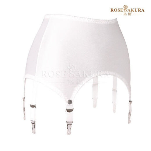 Jiabai Dao Luoying 8384 European and American waist seal high-end garter wrap glue metal hoist buckle flashing stockings stockings accessories black 8384 box