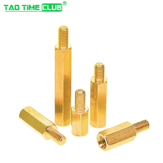 M3 M4 copper pillar M3 M4*5 6 8 10 20-50 hexagonal copper pillar stud single head double-way screw nut M3*5 flat head screw (100 pcs)