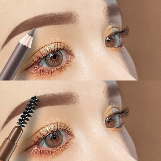 Carslan Women's Eyebrow Pencil, Natural Shaping Eyebrow Pen for Beginners, Waterproof, Sweatproof, Long-lasting, No Fading, Clear Roots, Upgraded Version 02 Dark Brown