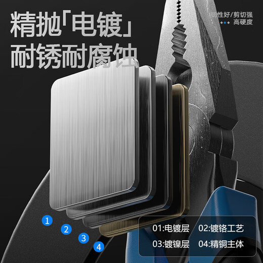 Orade 8-inch vise wire pliers electrician household pliers labor-saving industrial grade multi-functional vise wire cutting pliers