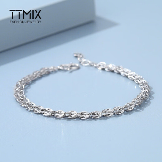 TTMIX platinum bracelet classic phoenix tail chain pt950 platinum bracelet simple personality versatile women's model 5.5-5.7g 16+3cm thick 3.5mm