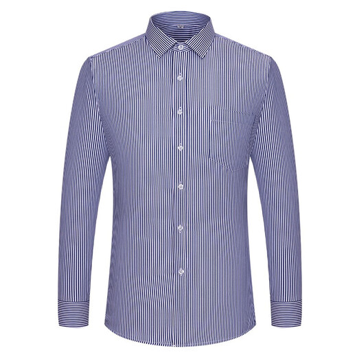 EAEOVNI long-sleeved shirt men's white shirt men's large size fat man formally decorated with anti-wrinkle professional workwear interview work clothes pure white [quick arrival] 41 [140-150Jin [Jin equals 0.5 kg]]
