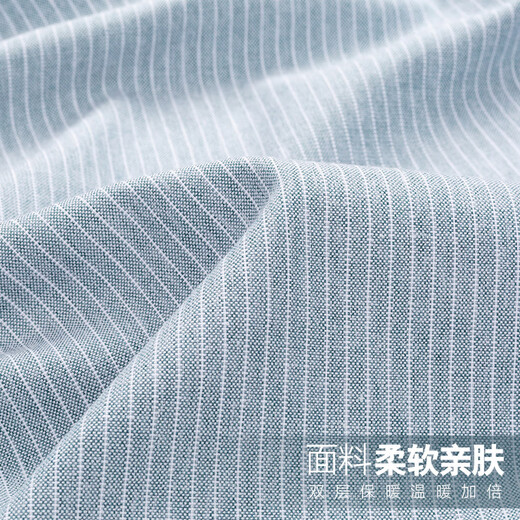 杉杉保暖衬衫男加绒 商务休闲加厚长袖条纹衬衣 CVCT4218加绒款 41