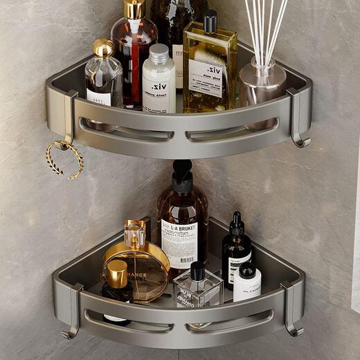 Hu Xiansen bathroom rack free of punching toilet triangle corner rack bathroom bathroom rack kitchen wall hanging single layer