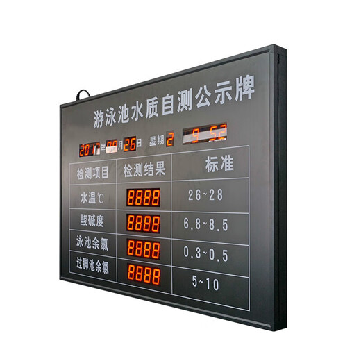 
Shantoulin Village Customized Swimming Pool Pavilion LED Electronic Kanban Water Quality Brand PH Value Residual Chlorine ORP Collection Data Inspection (Style Nine) Remote Control Edit-15051