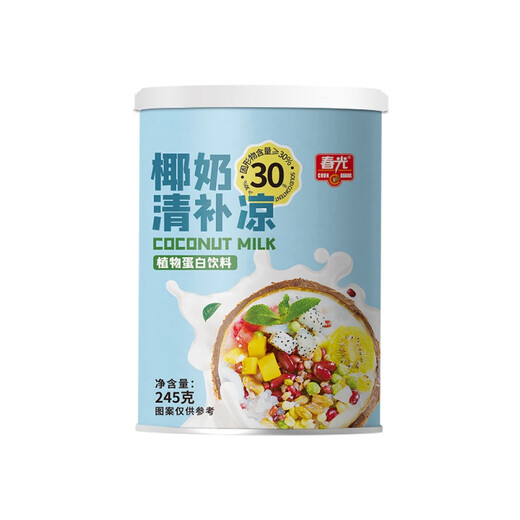 Chunguang Domestic Coconut Milk Refreshing and Refreshing Plant Protein Beverage Cereals Dessert Snacks 0 Sugar Refreshing Refreshing 245ml*3