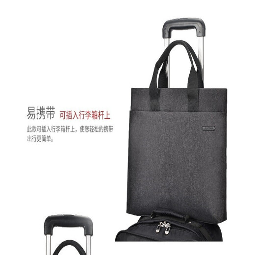 Hengyuanxiang (HYX) Briefcase Handbag Conference Bag 13.3/14-inch Computer Bag File Bag Customizable (No Shoulder Strap) Gray