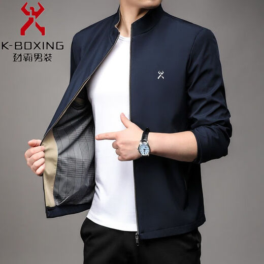 Jinba broken code new jacket men's coat top spring and autumn versatile business casual 2388 navy L 175/92A