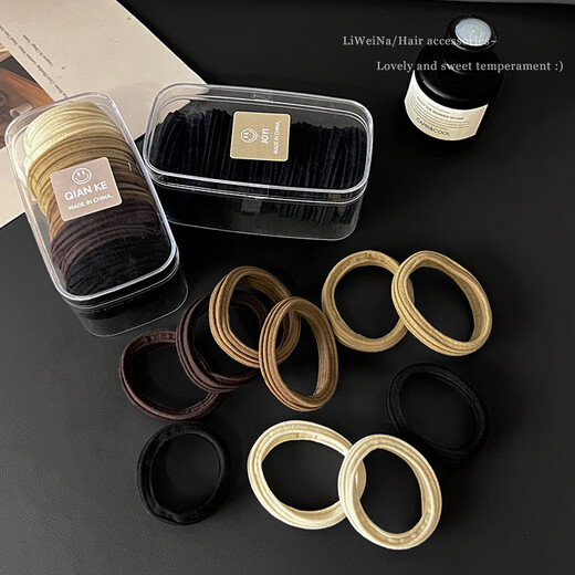 Demina 10-pack, high elasticity and non-hurt hair elastic band, hair ball hair circle, headband for girls, high-end hair rope, mixed color towel ring, 10-pack