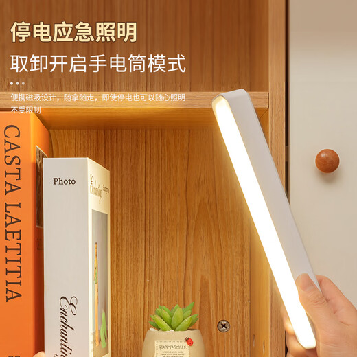 Desk lamp eye protection study night lamp outdoor camping lamp magnetic cool lamp LED three-tone lighting bedroom student dormitory desk reading lamp USB desk lamp remote control type-dimming and color matching