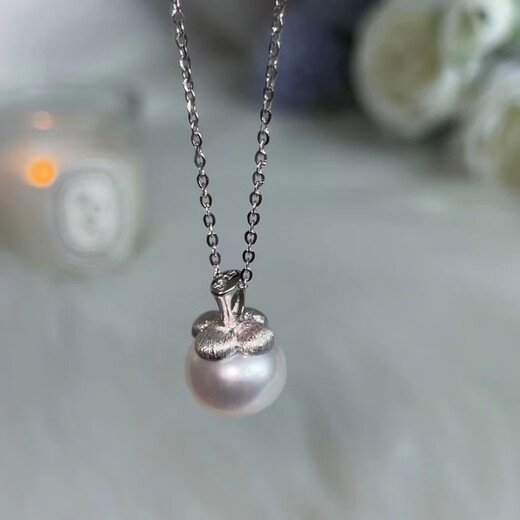 DL 1998 Fat Donglai same style pearl pendant single persimmon persimmon Ruyi natural l fresh water genuine S925 silver small persimmon necklace single silver pendant - chain not included