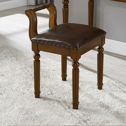 Growdear desk American solid wood desk and chair combination computer desk study table writing desk home office desk bedroom study walnut color solid wood 1000*450*870 solid wood desk