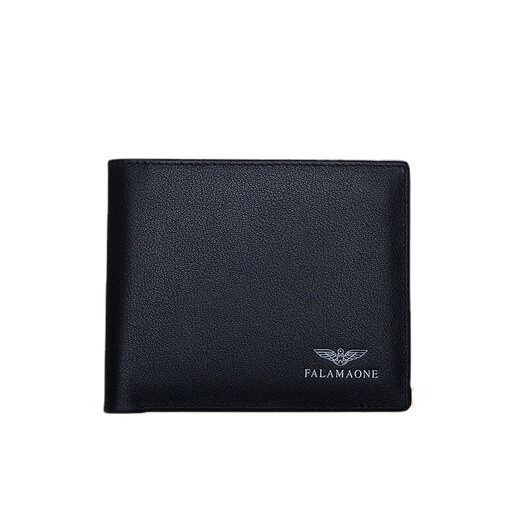 
FALAMAONE men's wallet genuine leather high-end brand business wallet short gift box birthday gift for husband father QB203-1 [high-end gift box packaging]