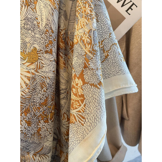 Story Life Gifts Silk Buff Femen's Outumn and Winter Silk lana de seda suave Bufanda cuadrada grande CALLO Cálido Taloso Temperamento Versátil de Mujeres Fubao