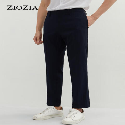 Ziozia [unter Jiumuwang] Casual Hosen für Männer im Sommer koreanischer Stil schlanker Hosen Trend ZPP12401J Navy Blue 78 170/78a