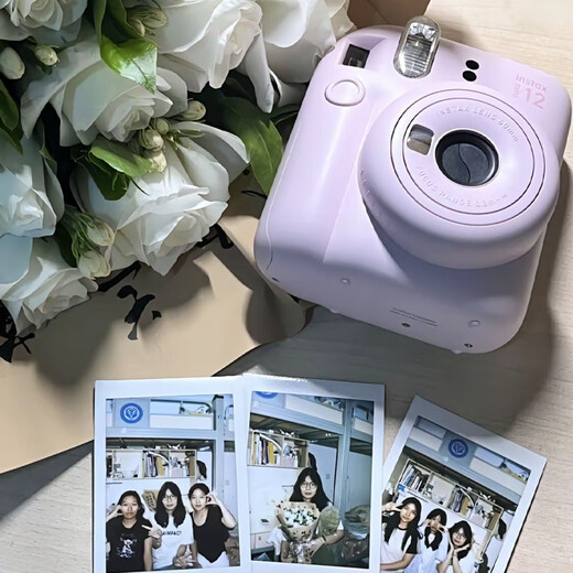 Fuji (FUJIFILM) Polaroid mini12 mini11/7/9 upgraded model, photo paper, one-shot imaging camera, birthday gift, Mini12 Iris Purple (ready in stock), official standard + Ins style photo frame + photo album + crystal case