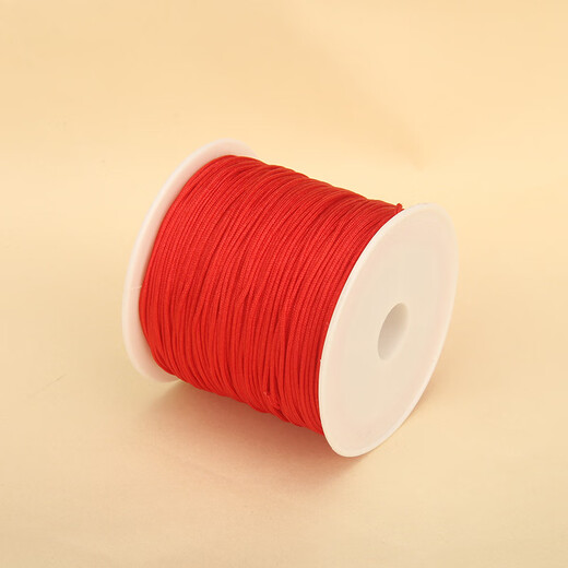 SNQP72 jade thread diy braided hand rope wear-resistant pendant rope braided bracelet red thread rope handmade beading material 0.8mm red 1 roll 0.8mm 40 meters