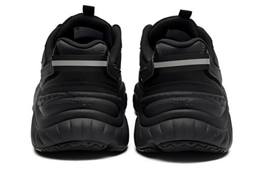 FILA CONCH II fabric synthetic leather, comfortable and versatile, wear-resistant, low-cut dad shoes, women's black, black 35.5