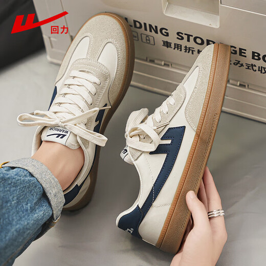 Krieger (Krieger) Herrenschuhe vielseitige Leinwandschuhe Herren atmungsbezogene lässige Schuhe Herren G483MJ Reis/Grau/Dunkelblau 40