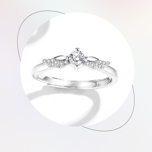 Dirholl Twin Lovers Platinum Ring Women's PT950 Platinum Couple Ring Proposal Ring 520 Valentine's Day Gift for Wife Light Luxury Style - Twin Lovers Can Be Engraved