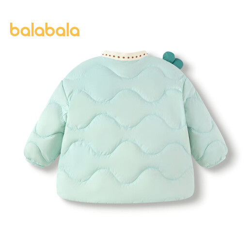 Balabala children's thin down jacket for boys and girls in winter style fashion boys and babies baby clothes and babies pink green A41416-white duck down 100cm filling amount 26g