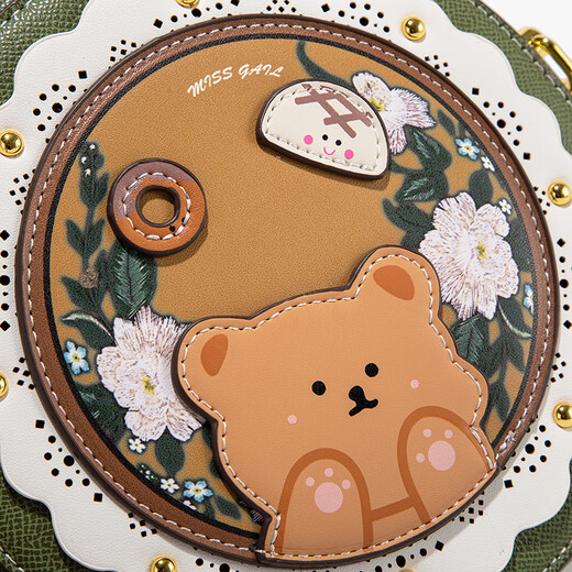 CLEVER & KETCHCK女包包新款2023复古单肩包斜挎包高级感小圆包生日礼物送女友 绿色