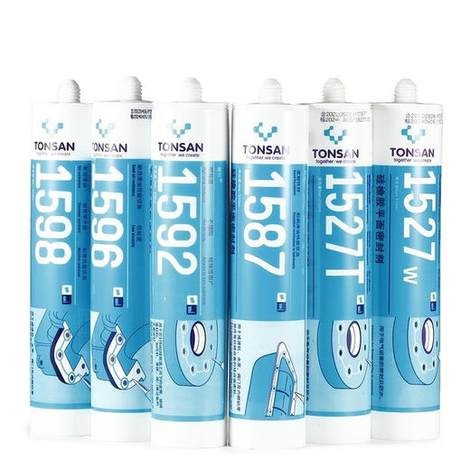 天山1587密封胶1598 1596 1592 全系列硅橡胶平面密封剂 310ml/1527T透明