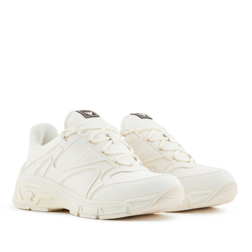 ARMANI/阿玛尼 EA 男士鹰标低帮休闲鞋 EM000017 AF10031 白色 U1105 42