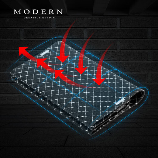 摩登MODERN屏蔽RFID小卡包超薄钱夹男钱包NFC防盗刷防消磁卡套 黑色钱包