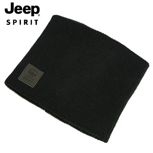 Jeep (JEEP) hat men's neck scarf plus velvet warm knitted scarf autumn and winter cold protection neck pullover scarf A0636