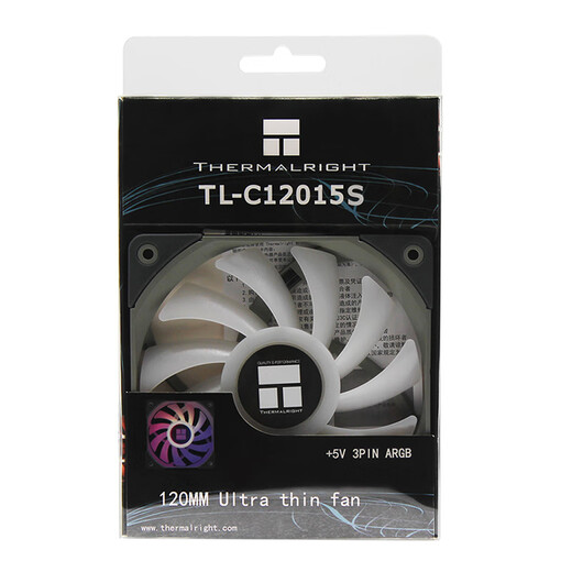 Limin Thermalright TL-C12015W-S ARGB Шасси 5V Цветочный вентилятор вентилятор 12 см. Тонкий вентилятор белый TL-C12015S [пять упаковок + 4 контакта 1 минута 5 проводов]