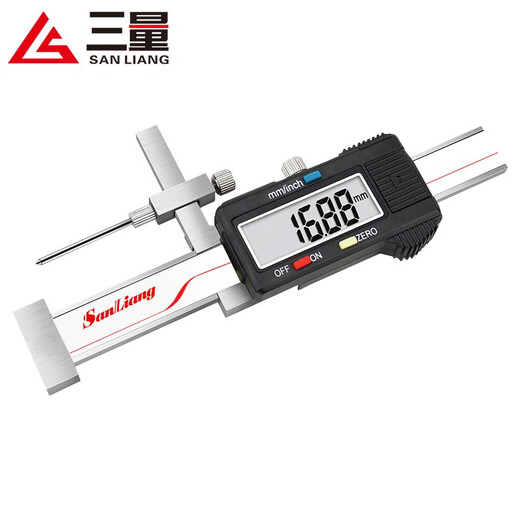 Three-quantity digital display area difference gauge, high-precision 0.01mm area difference ruler, vernier breakage gauge, high and low caliper section difference ruler JD144 area difference ruler 0-30mm