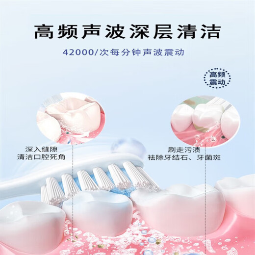 Xiaomi Hou Electric Zahnbürste Vollautomatisch laden Smart Sound Wave Zahnbürste wasserdichte weiche Borstenkopf für Frauen Schülern Ehepaar Set Teenager Elektrische Zahnbürste Upgrade 2 Packungen Pulver + Weiß 8 Bürstenkopf + Ladekabel *2
