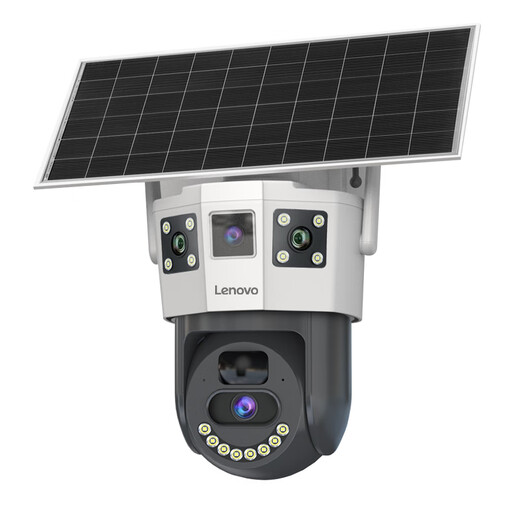 Lenovo 4G Solar Camera Room Outdoor Lebenslanger Wiederaufladungsverkehr ohne Anschluss von Netzwerkkabeln Elektrizitätsfreier AI-Monitor für Heimnutzung 360 Grad ohne blinde Flecken mit Panoramablindungsvision