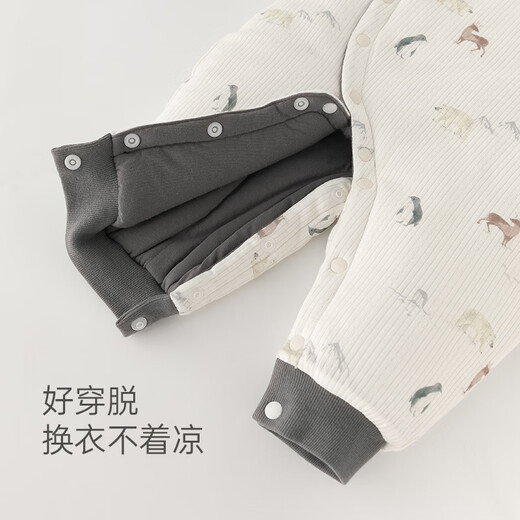Guiqi Xiong Really Organic Infant Jumpsuit Autumn and Winter Padded Clothes Warm Baby Thickened Romper Winter Clothes