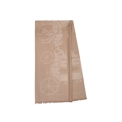 CoaCH (COACH) CoaCH Women's JUMBO Carriage Pattern Solid Color Tassel Scarf Valentine's Day Gift Taupe CQ719TAU