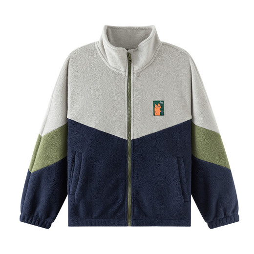 Zuoxi Children's Wear Children's Polar Fleece Jacket 2025 New Boys' Fleece Autumn and Winter Clothes with Boys' Tops Fashionable Navy Double-sided Polar Fleece Not Easy to Pill 150 Recommended Height of Around 150cm