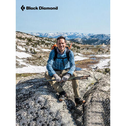 Black Diamond outdoor professional trekking pole carbon ultra-light telescopic walking pole bd trekking pole 112514 same style for men and women 112514 one (length 61-1