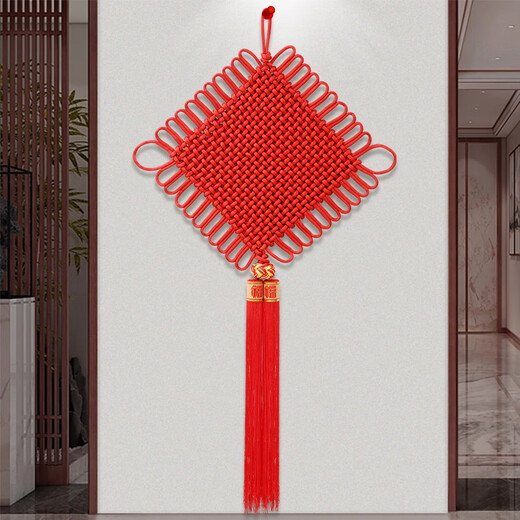 Nouvel An Chinois Knot Spring Festival Entrance Hanger Decorations, SAFET-NOTS, Rouge chinois rouge haut de gamme, salon Grandes décorations, 28 assiettes de nœuds de corde florale, 13583 cm