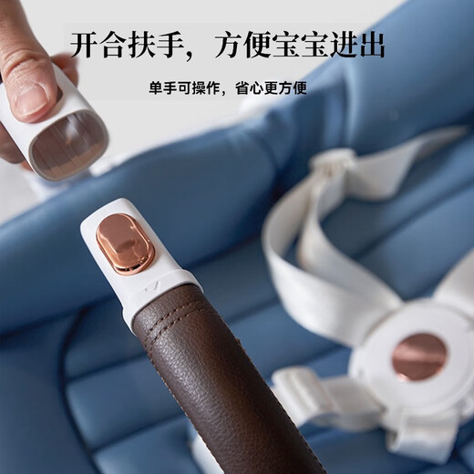 Hagaday Hakada stroller newborn baby can sit and lie down with high view children's lightweight rotatable folding stroller rocking bed to coax baby artifact Luoli black