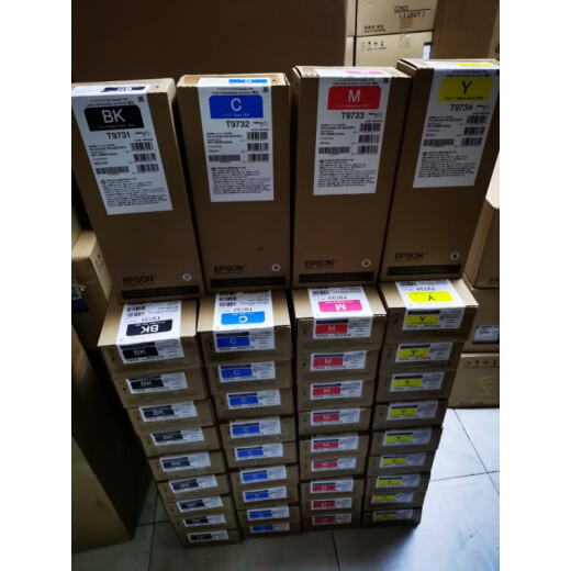 
XMSJ Epson 869 Ink Bag WF-C869Ra Ink Bag T9731 Black T9732 Blue T9733 Red T9734 Yellow T9731 Black (402.1 ml)/Invoice Replacement 6